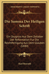 Die Summa Der Heiligen Schrift