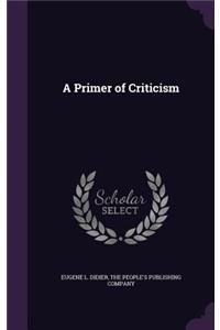 Primer of Criticism