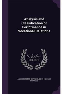 Analysis and Classification of Performance in Vocational Relations