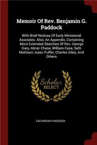 Memoir of Rev. Benjamin G. Paddock