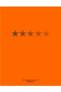 Cornell Notebook for Cornell Notes, 250 Numbered Pages, Orange Cover