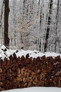 Winter Journal Woodpile Trees Snowstorm