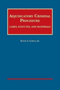 Adjudicatory Criminal Procedure