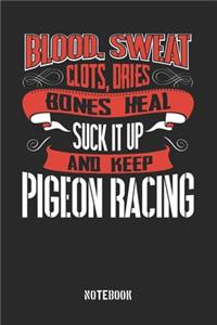 Blood Sweat clots dries. Shut up and keep Pigeon Racing