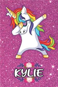 Kylie - Dabbing Unicorn Notebook: Personalized Dabbing Unicorn notebook For Girls Who Love Unicorns - Cute Rainbow Unicorn, Cute Rainbow Unicorn For Kids, School, Students and Teache