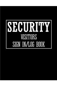 Security Visitors Sign in Log Book