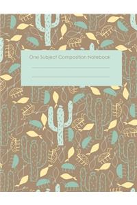 One Subject Composition Notebook