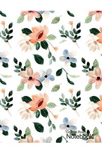 Paperback College Ruled Notebook Floral Cover For Girls