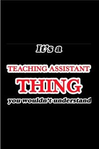 It's teaching assistant thing you wouldn't understand