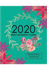 2020 Weekly and Monthly Therapy Planner