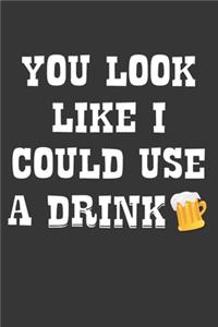 You Look Like I Could Use A Drink Notebook