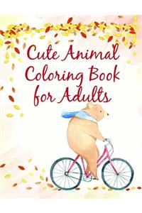 Cute Animal Coloring Book for Adults