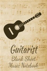 Guitarist Blank Sheet Music Notebook