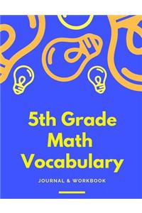 5th Grade Math Vocabulary Journal & Workbook