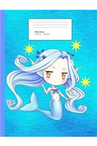 Mermaid Composition Notebook Wide Ruled
