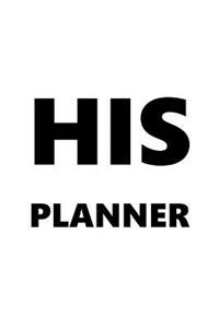 2019 Daily Planner For Men His Planner White Font Black Design 384 Pages