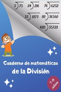 Cuaderno de matemáticas de la división, 7-9 años