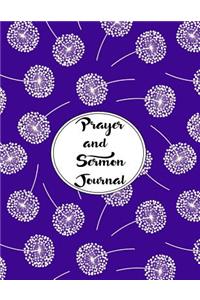 Prayer and Sermon Journal Notebook DOUBLE PAGES Dandelions Pattern 11