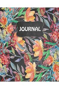 Chalkboard Bullet Dot Grid Journal - Watercolor Flowers