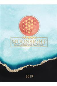 Moonsight Planner - Moon Phase Biz Calendar - 2019 (12-Month Weekly- Turquoise)