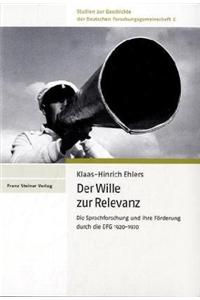 Der Wille Zur Relevanz