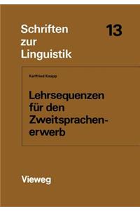 Lehrsequenzen Für Den Zweitsprachenerwerb
