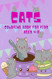 Cat Coloring Book For Kids Ages 4-8