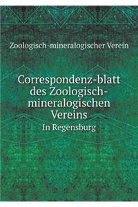 Correspondenz-blatt des Zoologisch-mineralogischen Vereins In Regensburg