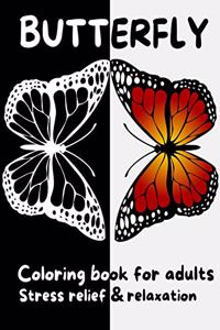 Butterfly coloring book for adults - Stress relief & Relaxation