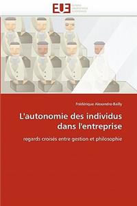 L''autonomie Des Individus Dans l''entreprise