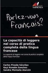 capacità di leggere nel corso di pratica completa della lingua francese