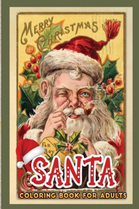merry christmas santa coloring book for adults