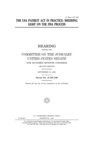 The USA Patriot Act in practice