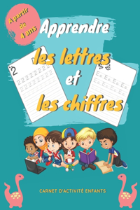 Apprendre les lettres et les chiffres - Carnet d'activité enfants