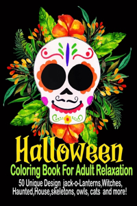 Halloween Coloring Book For Adult Relaxation