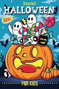 Kawaii Halloween Coloring Book for kids