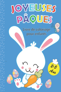 Joyeuses pâques livre de coloriage pour enfants 2-5 ans