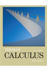 Thomas' Calculus, Single Variable Plus Mylab Math with Pearson Etext -- Access Card Package