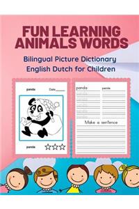 Fun Learning Animals Words Bilingual Picture Dictionary English Dutch for Children