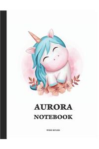 Aurora Wide Ruled Notebook