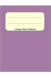 College Ruled Notebook