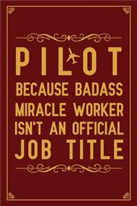 Pilot Because badass miracle worker isn't an official job title