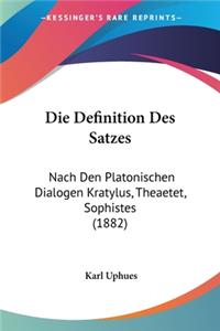 Die Definition Des Satzes
