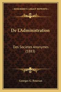 De L'Administration