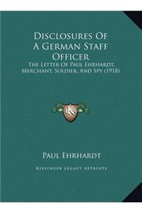 Disclosures Of A German Staff Officer
