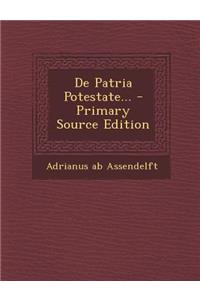 de Patria Potestate...