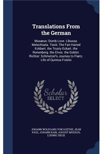 Translations From the German