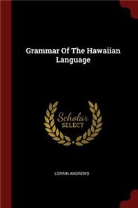 Grammar Of The Hawaiian Language