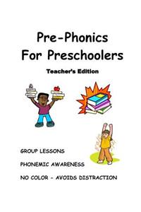 Pre-Phonics For Preschoolers, Teacher's Edition