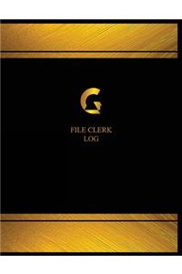 File Clerk Log (Logbook, Journal - 125 pages, 8.5 x 11 inches): File Clerk Logbook (Black Cover, X-Large)